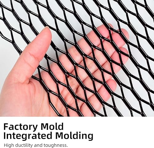 Miniatura 160 de AggAuto Malla universal para parrilla de automóvil de 40 x 13 pulgadas, de acero inoxidable revestido de cloruro de polivinilo, rejilla