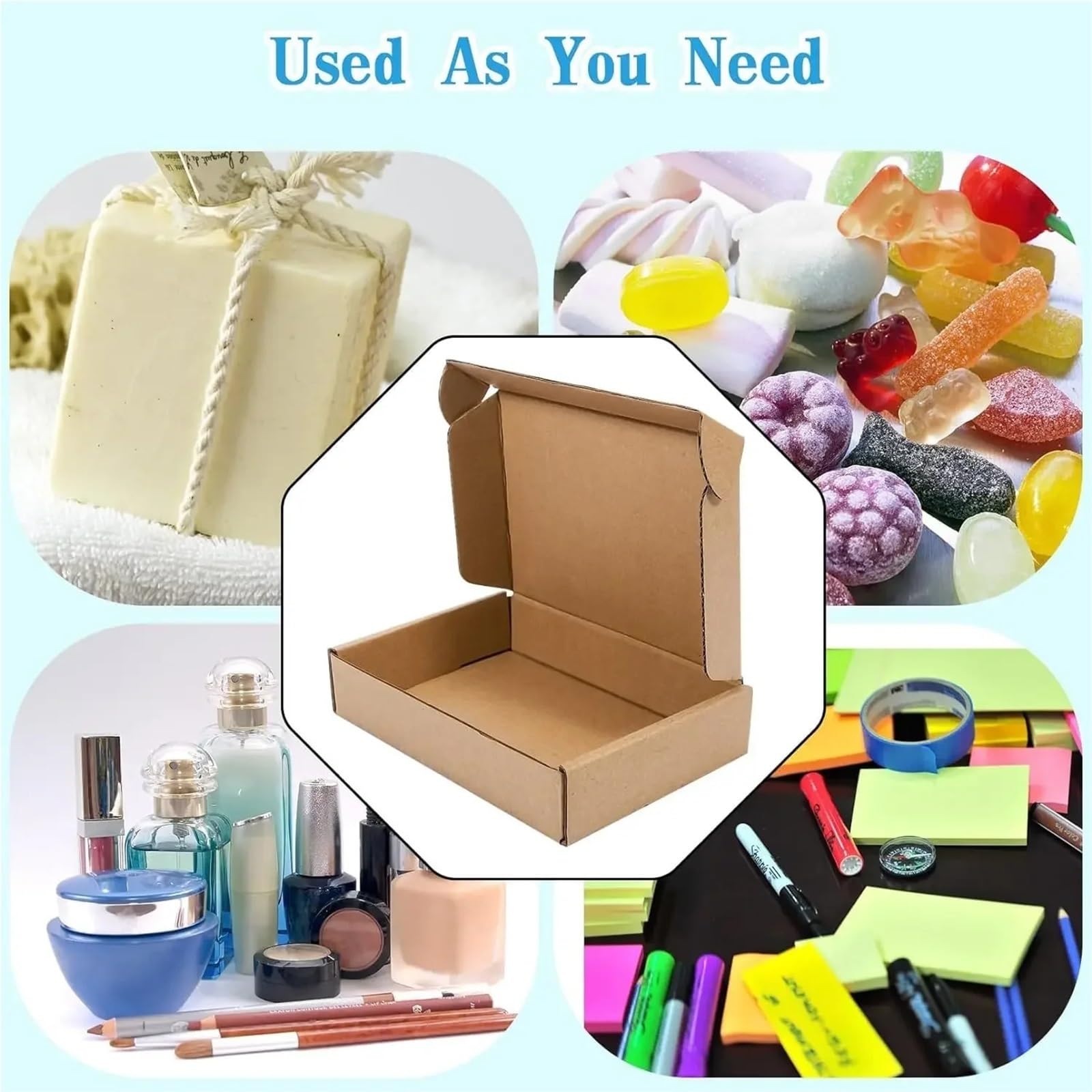 Versand Faltschachtel 10/20 Stück brauner Versandkarton aus Wellpappe | Verpackungsbox for den Versand(20pcs 25x20x7cm)