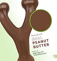 Vista 2 de Benebone Wishbone - Juguete masticable duradero para perros masticadores agresivos, cacahuete real, fabricado en Estados Unidos, gigante