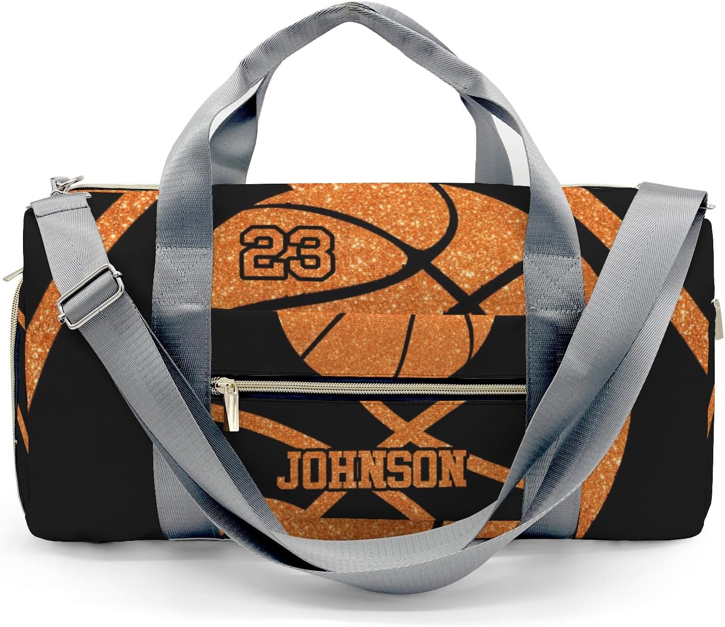 Custom Duffel Bag Sport Basketball Color Rainbow Sports Gym Bags Travel Weekender Overnight Bag for Girls Boys,Personalized Carry-on Bags Lightweight Work Out Bags