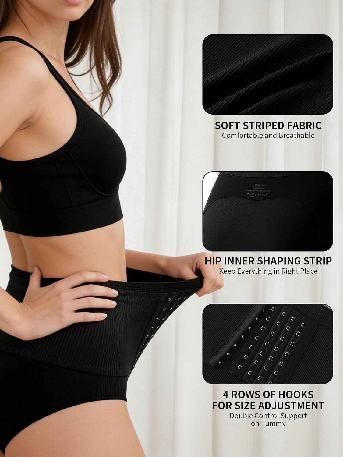 Women's Waisted Trainer Tummy Control Seamless Shapewear Body Shaper Butt Lifter Briefs Girdle Underwear