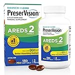 PreserVision AREDS 2 Eye Vitamins, 1 Eye Doctor Recommended Brand, Lutein and Zeaxanthin Supplement with Vitamin C, Vitamin E,Zinc, and Copper, 130 Softgels (Minigels)