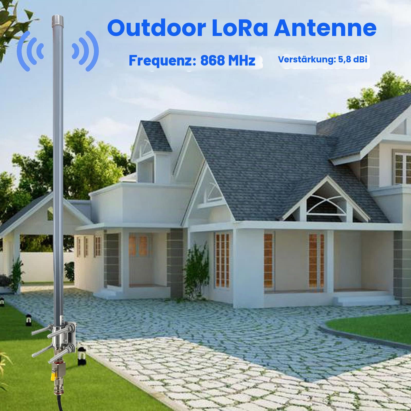 868MHz Lora Antenne 5.8dBi Outdoor Fiberglas Lorawan Antenne