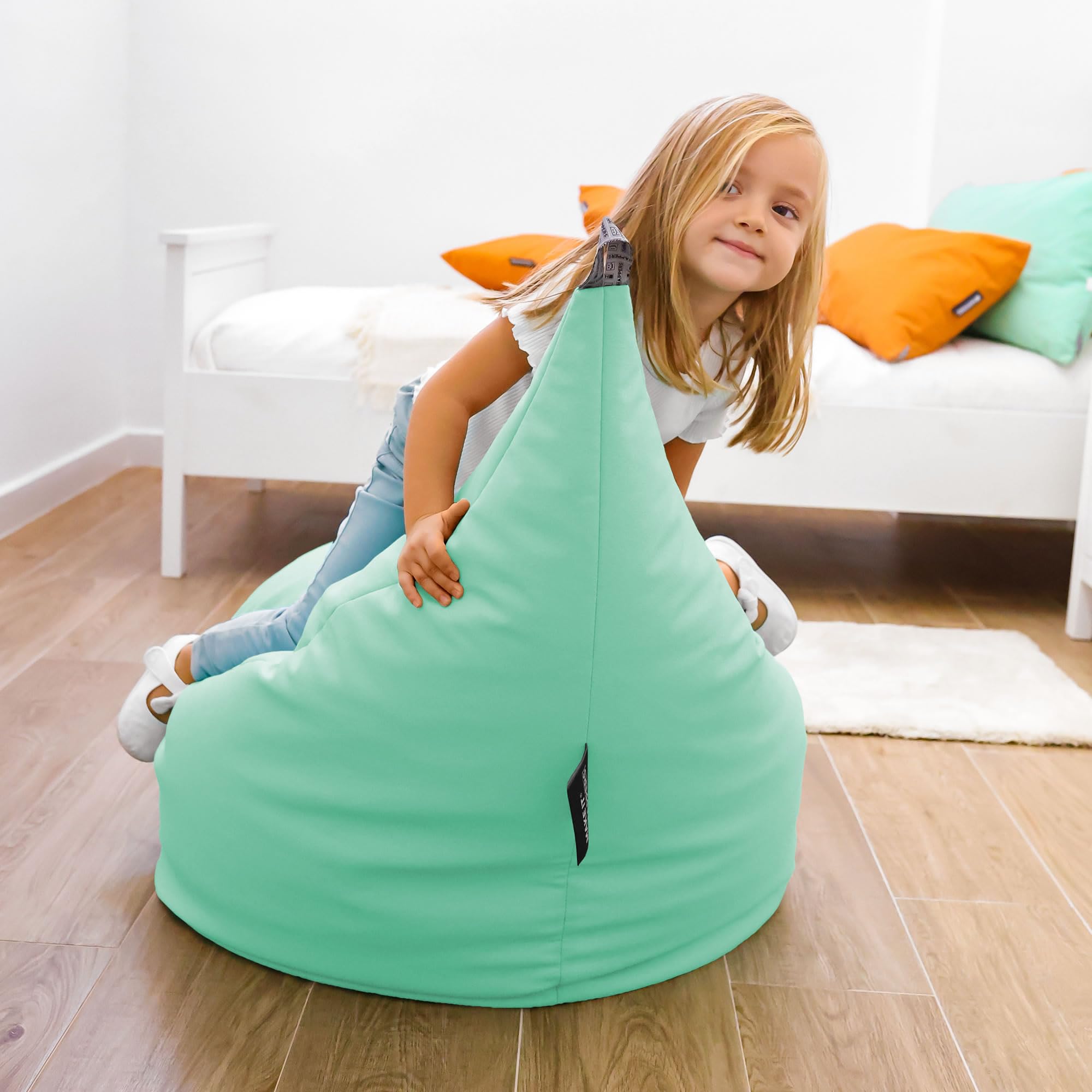 HAPPERS Puff Infantil Butaca para Salón o Dormitorio Menta