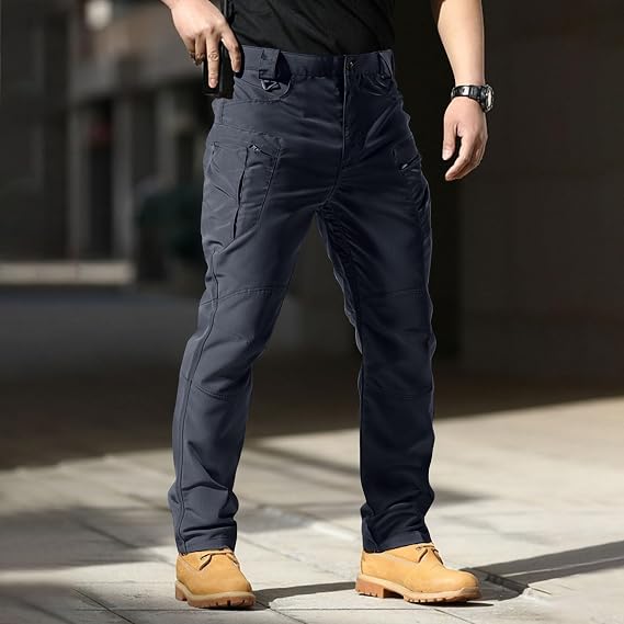 Tactical Pants for Men Waterproof Ripstop Baggy Camo Cargo Pants Lightweight Construction Work Pant Multi Pockets