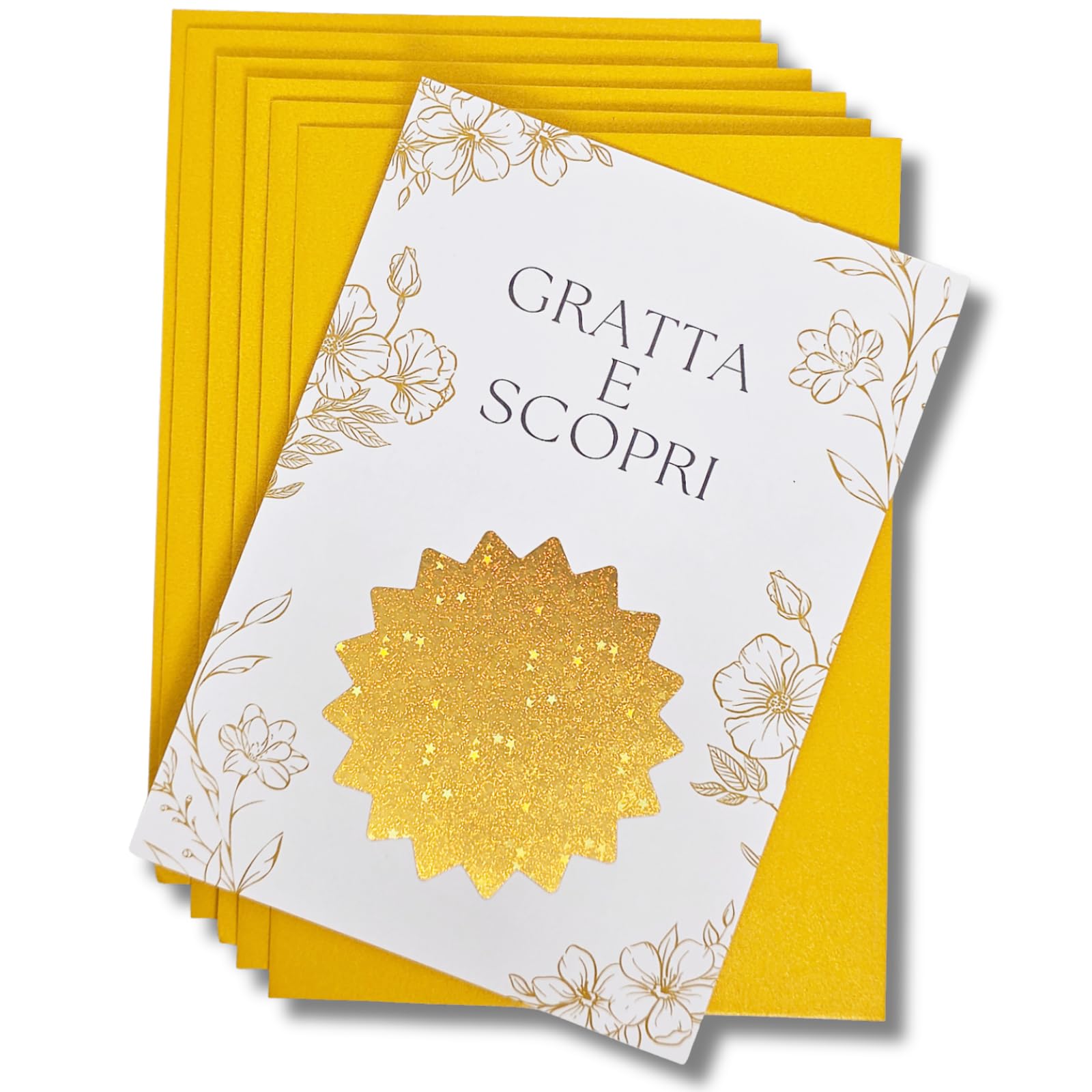 Gratta e vinci annuncio gravidanza Sono Incinta! Elegante sorpresa bebè con bollino dorato 6 buste dorate Regalo originale famiglia amici