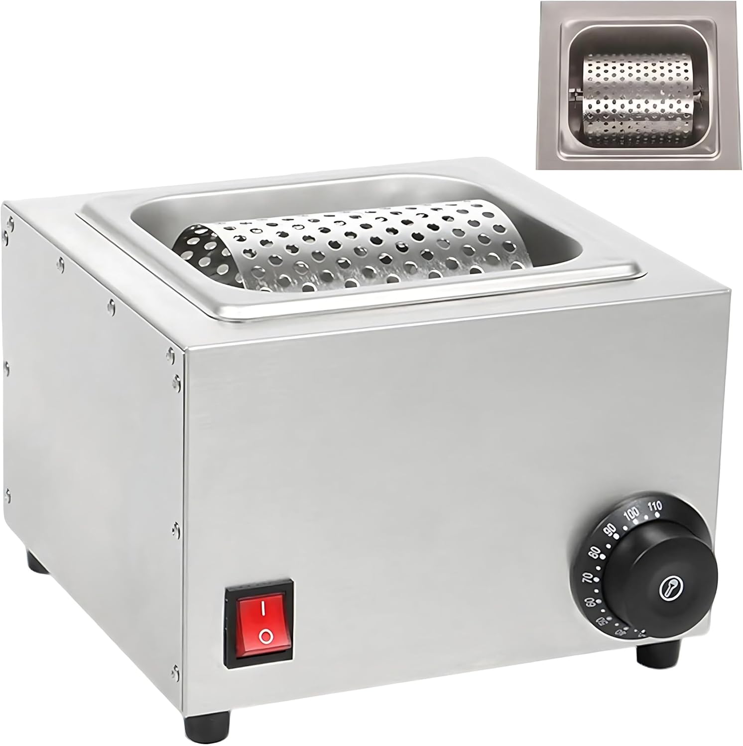 Heated Butter Spreader, Stainless Steel Butter Spreader Wheel, Rollers 14.5 * 10.5cm, No Burning at The Bottom, Constant Temperature Heating 0-100℃, for Spread on Burgers/Bread/Sandwich