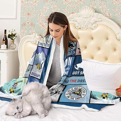 Miniatura 3 de Bedmust Manta de movimiento de nieve suave Braap deportiva para mujeres, hombres y adultos, cálida y ligera, para deportes de invierno, manta de