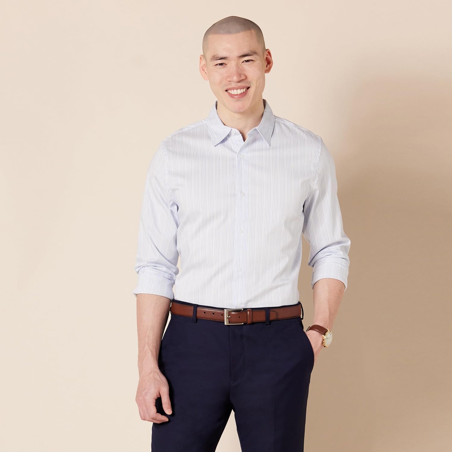 Amazon Essentials Men's Leather Belt, Classic Style - Image 5