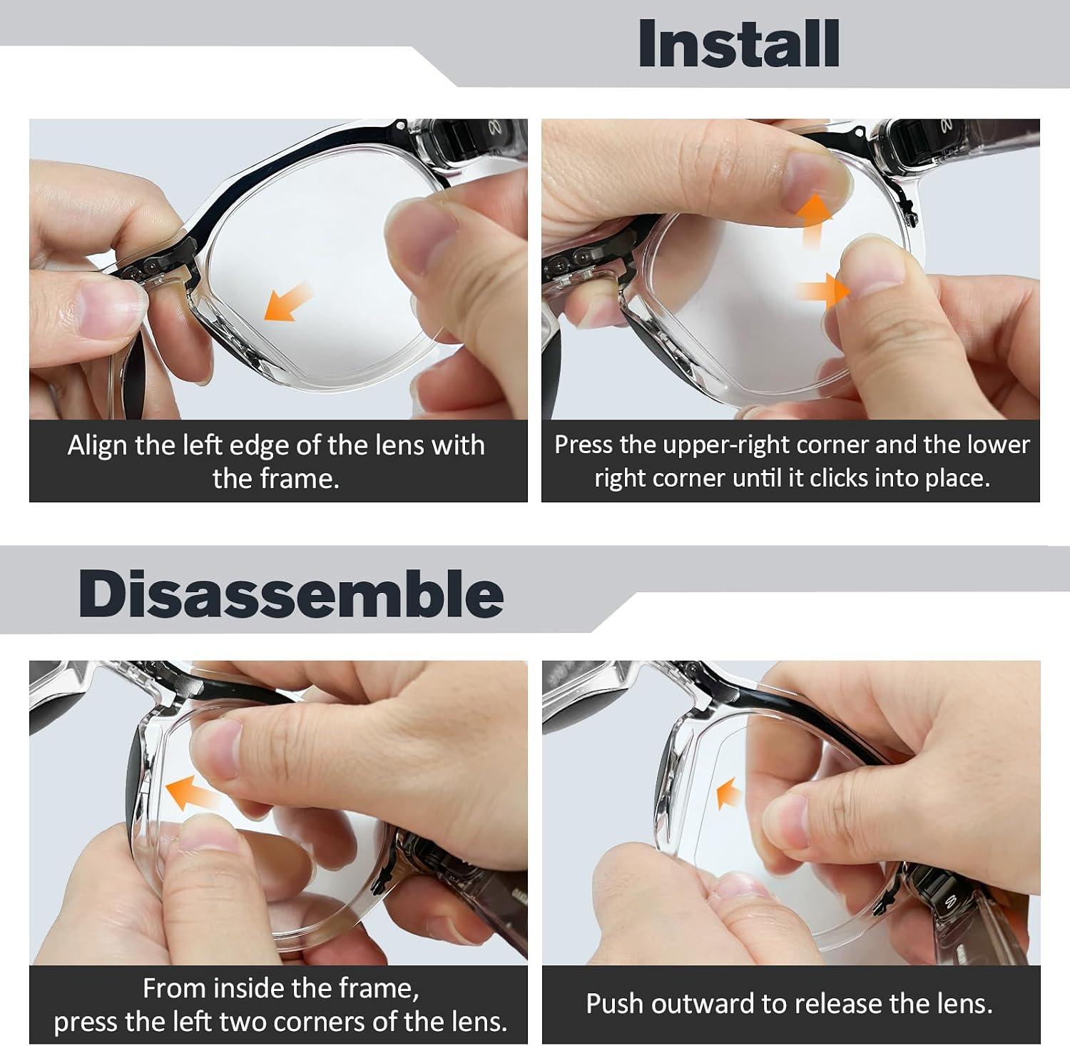 Yeahxing Lens Compatible-with Oakley-Meta-HSTN-OW8002-51mm - Clear