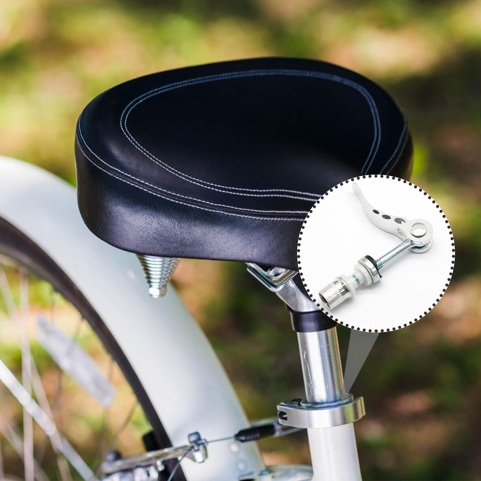 Tige De Selle Vélo à Dégagement Rapide - M6 X 65 Mm - Collier De Serrage Rapide (Rouge)