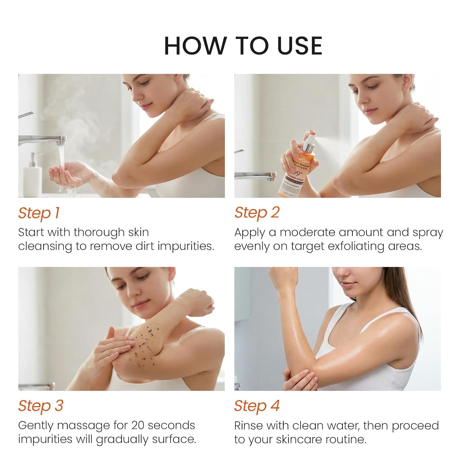 Keratin Care Turmeric Exfoliating spray With Kojic Acid & Turmeric, Gently Exfoliating & Brightening, Peeling Solution For All Skin Types,Carbonated Water Micro-Foam Technology Spray 200ml - Image 5