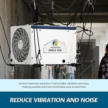 Hanging Kits for Crawl Space & Basement Dehumidifiers, Easy Way to Raise and Lower Dehumidifier, Helps Reduce Noise and Vibration of the Unit, Heavy Duty, Black
