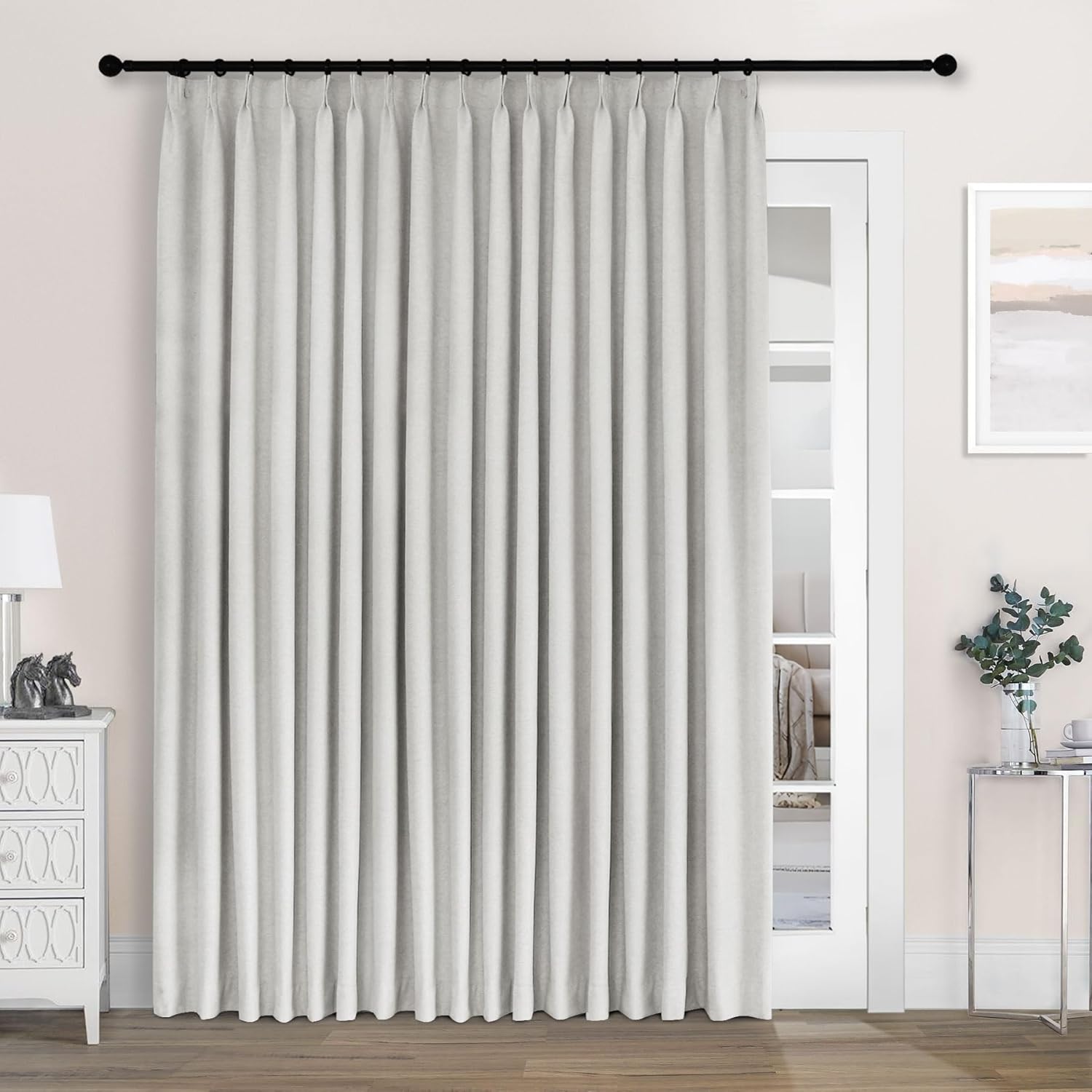 Macochico Custom Made 100% Blackout Chenille Curtains, Luxury Chenille Drapes for Bedroom Living Room Auditorium Banquet Home Theater, 1 Panel