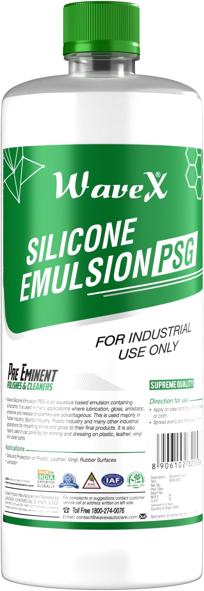 Wavex Silicone Emulsion 1kg | All in One Universal Polish for Automotive, Household and Industrial Applications