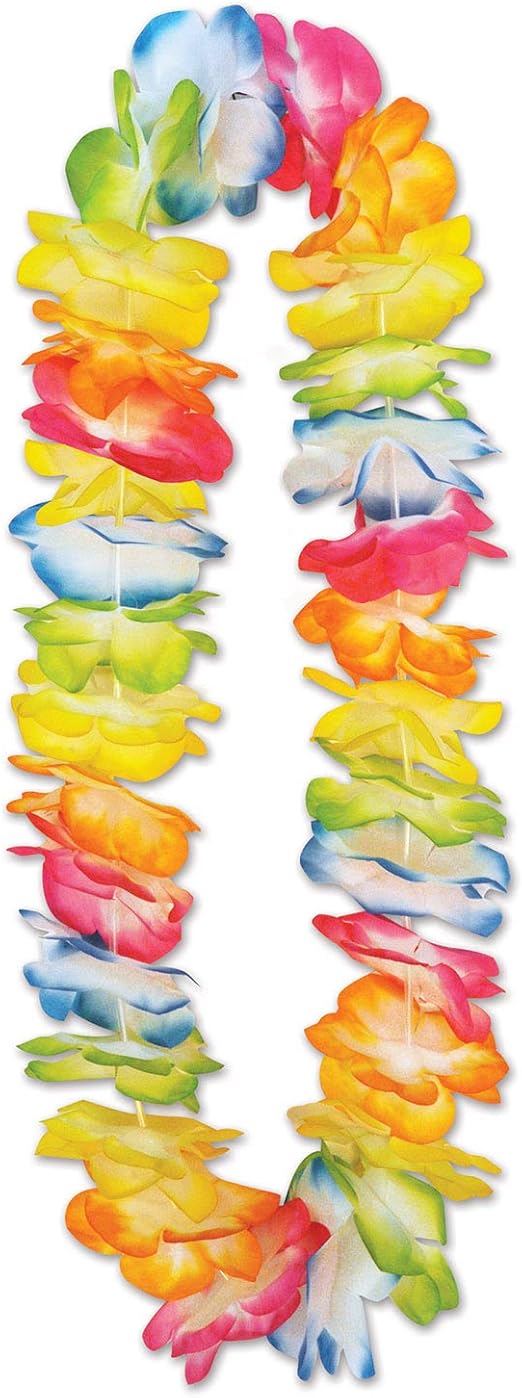 Two-Tone Hawaiian Fabric Lei- 1 pc.