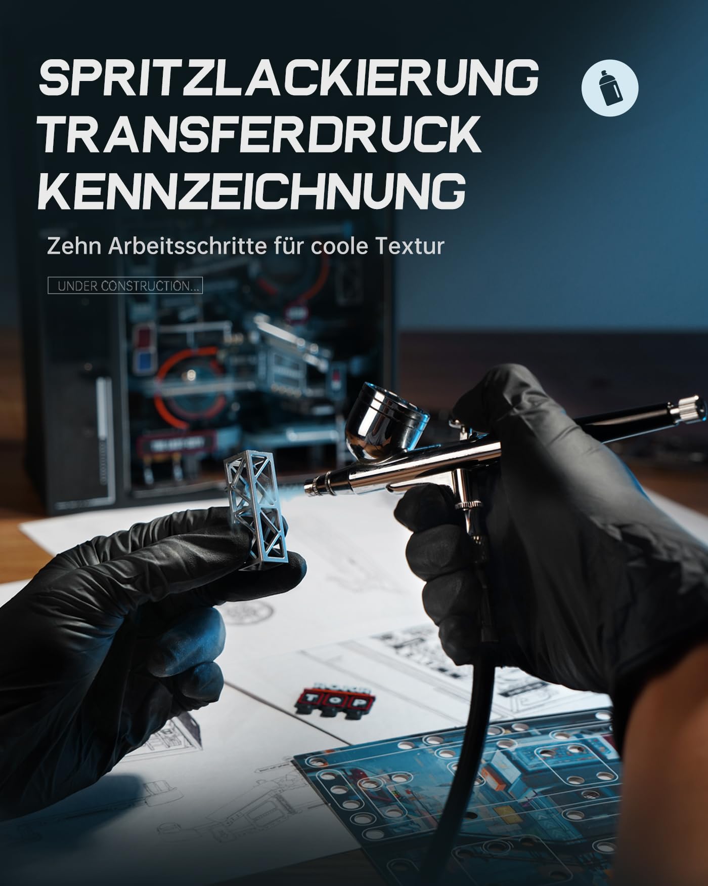 ROBOTIME 3D Puzzle Erwachsene Murmelbahn Letzte Stadt Modellbausatz Bausatz, Kugelbahn Technische LED Leuchtendes Dunkel, Gaming Schreibtisch Dekor Geschenke für Männer, MR01S
