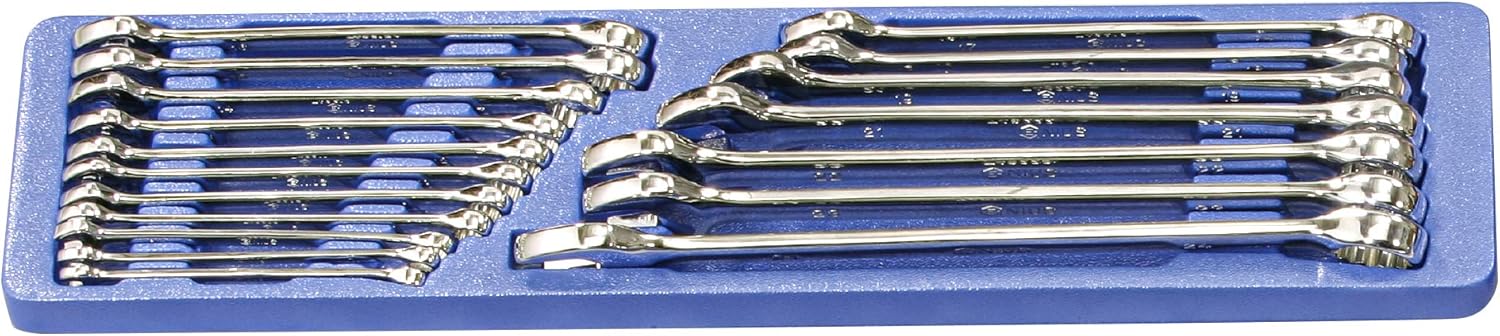 Genius Tools 18 Piece Metric Combination Wrench Set (Mirror Finish) TS-7418