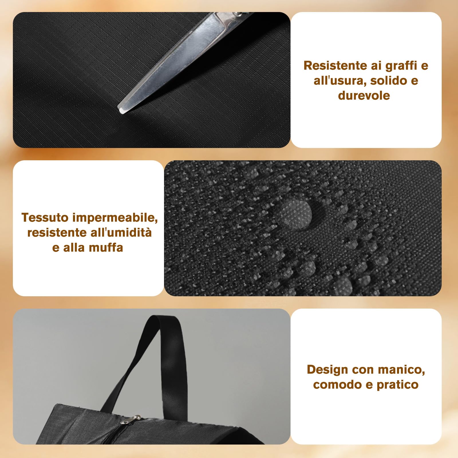 VEGCOO 5 Pezzi Sacchetti Porta Scarpe Impermeabili per Viaggio, 42cm Borse da Viaggio Portatili Unisex con Chiusura a Zip, Organizer per Scarpe per Sport e Vacanze, Nero