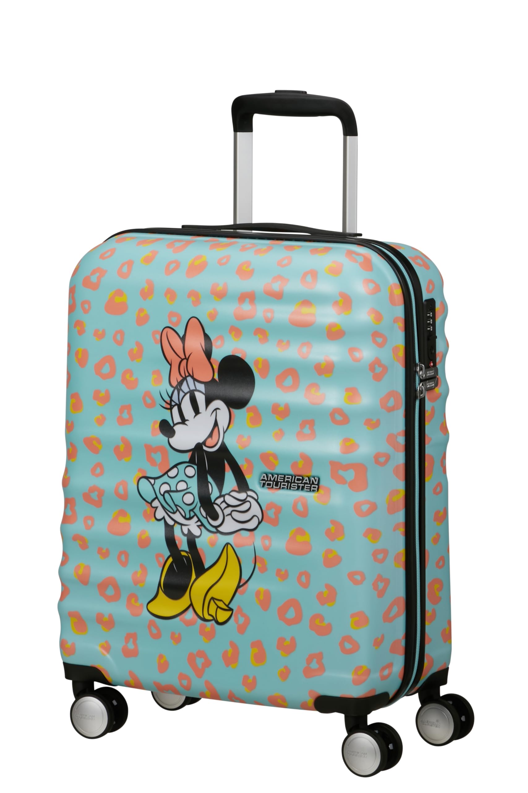 American Tourister Wavebreaker Disney FL - Spinner S, Hand Luggage, 55 cm, 36 L, Multicolor (Minnie Pastel Dots)