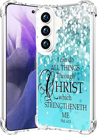 for Samsung Galaxy S26 Case Blue Faith Art