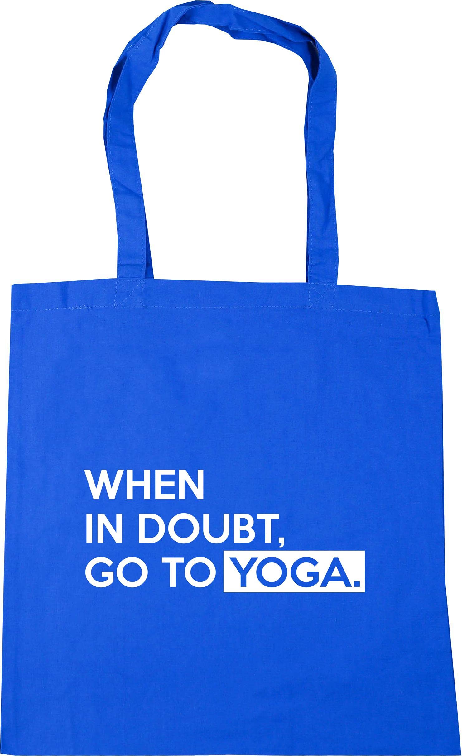 Hippowarehouse Doubt, Go to Yoga Tote Shopping Gym Beach Bag 42cm x38cm, 10 litres