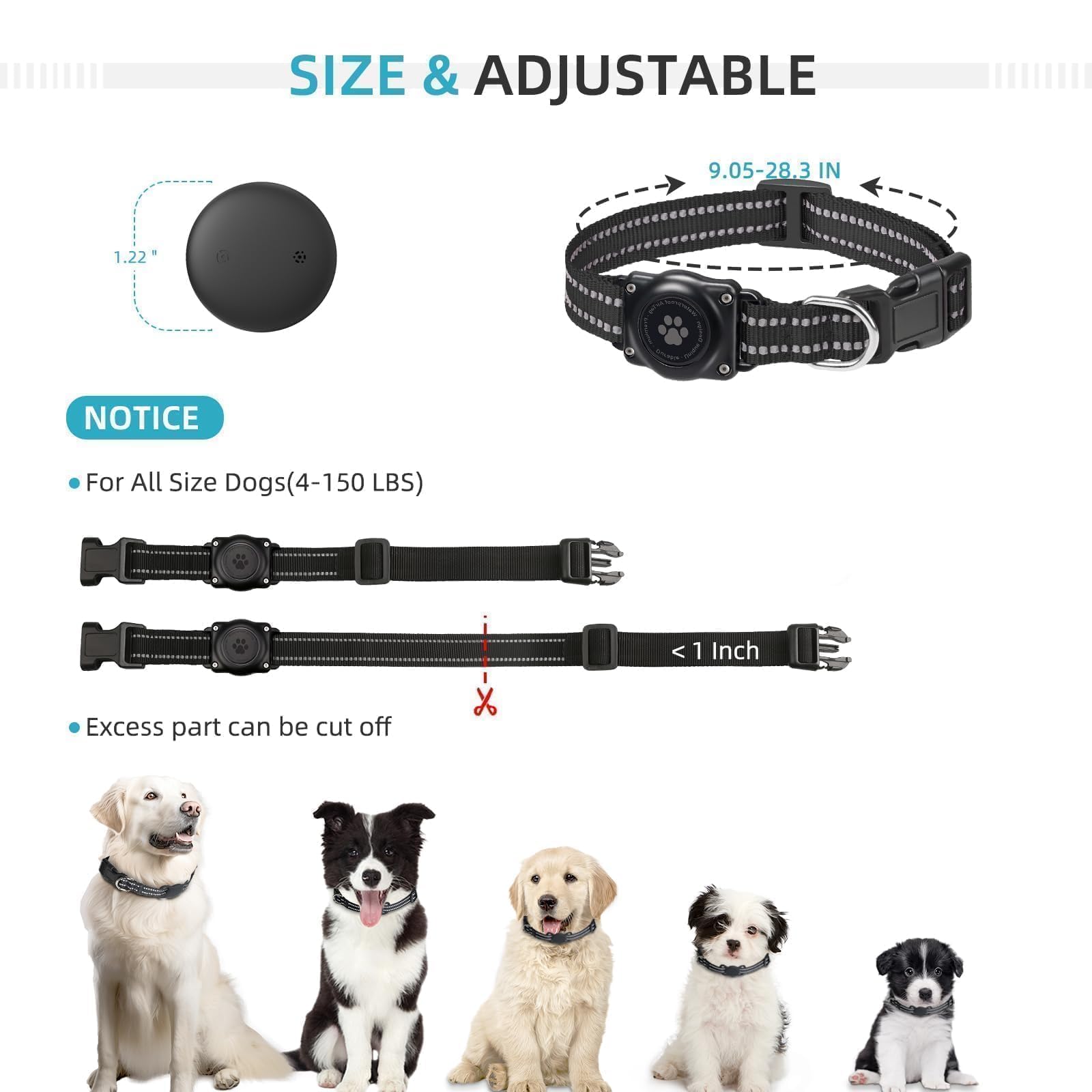 GPS Tracker for Dogs, Mini GPS Cat Tracker, Smart Pet Activity Tracker (iOS Only), No Monthly Fee, Compatible with Apple Find My, Anti-Lost, Finder Tag for Vehicles/Pets/Kids/Items (1 Pack) - image 5