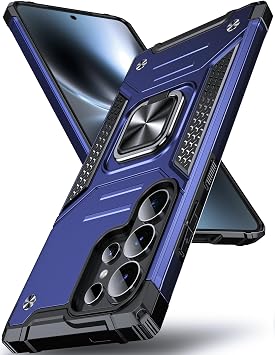 DASFOND Designed for Galaxy S26 Ultra Case with Stand, 360  Rotatable Metal Ring Kickstand Military Grade Impact Resistant Shockproof Protective Phone Case Cover for Samsung Galaxy S26 Ultra, Blue