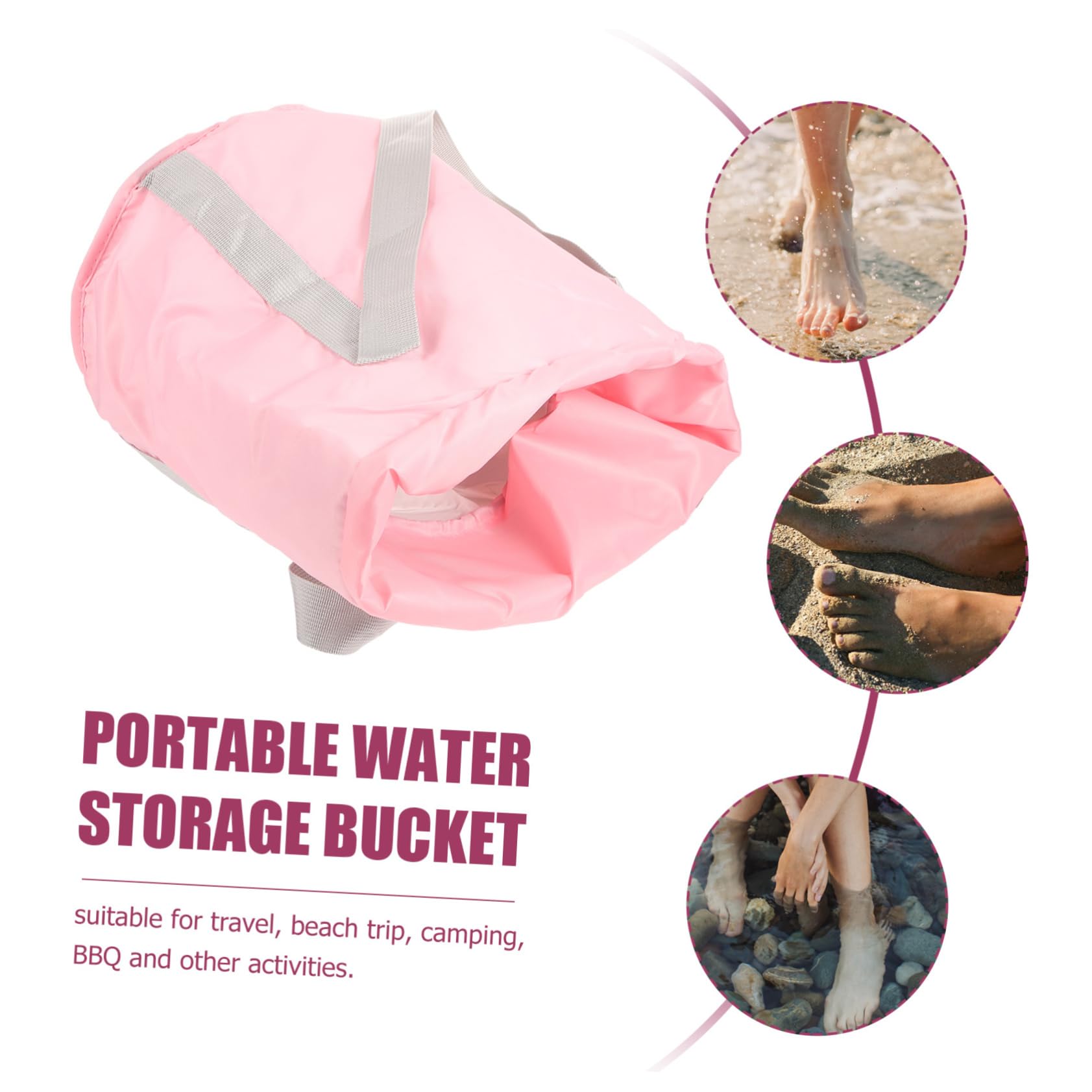 Didiseaon Foot Soaking Tub Collapsible Foot Bath Wash Basin Oxford Cloth Easy to Carry Store
