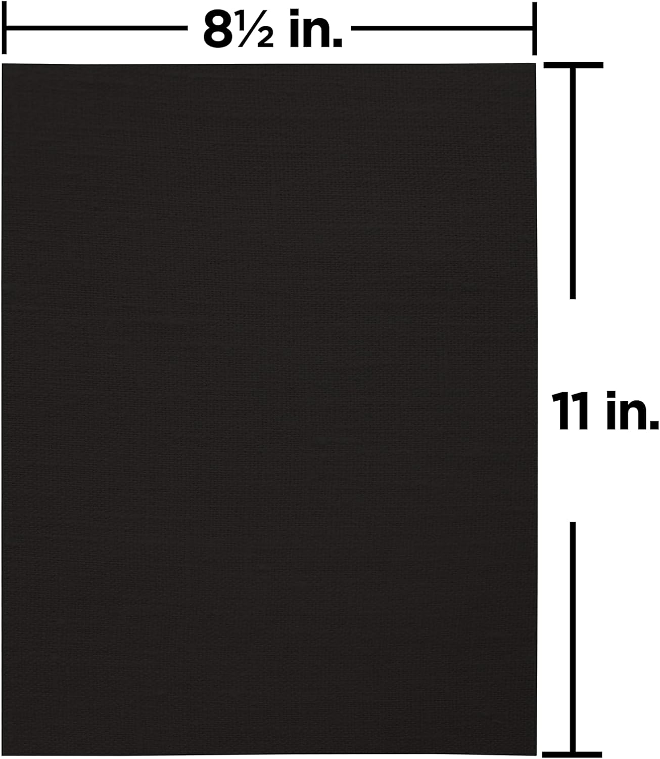 JAM PAPER Matte 80lb Cardstock - 8.5 x 11 Coverstock - 216 gsm - Black Linen - 50 Sheets/Pack