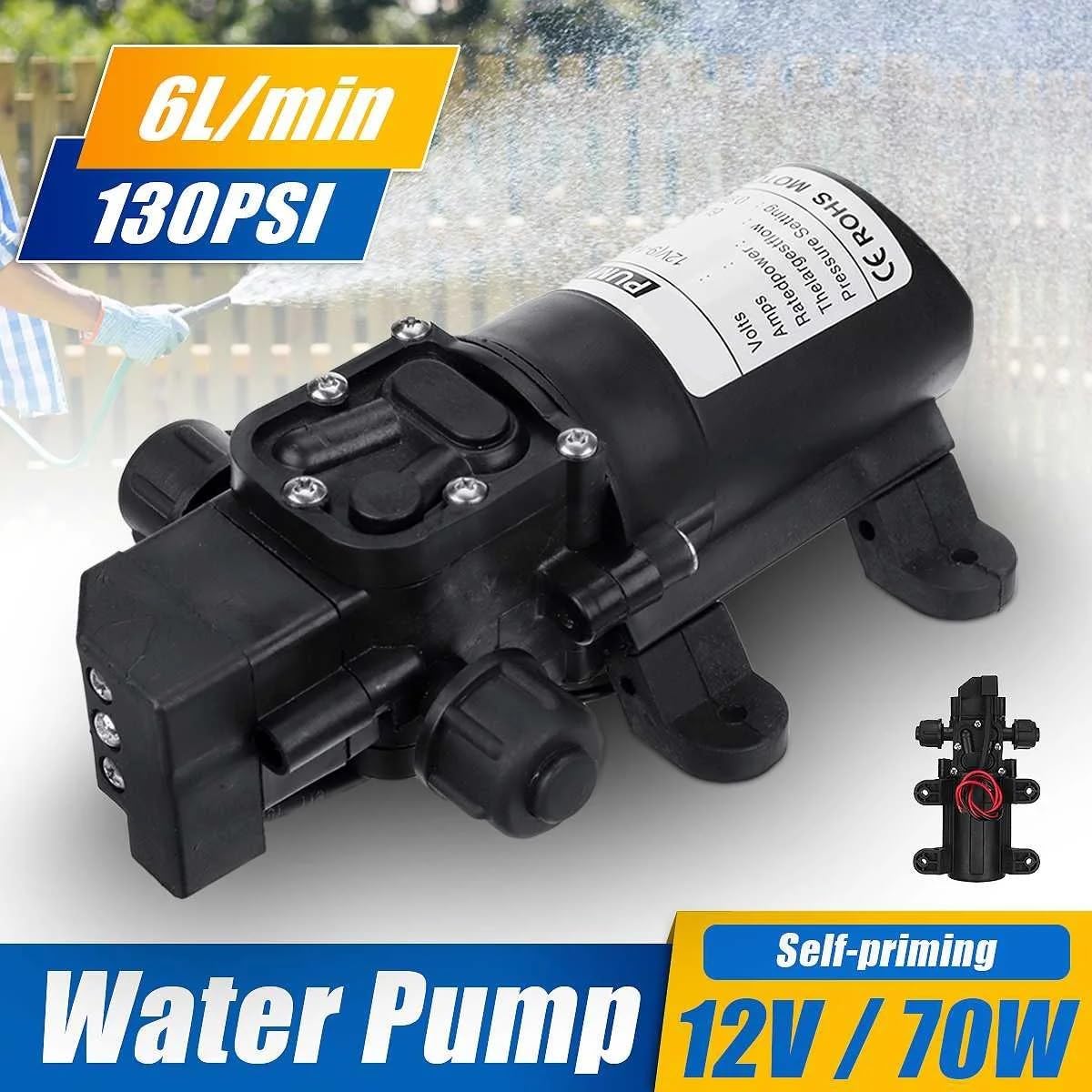 12V Marine Water Pump Diaphragm Self-priming Pump Shower Toilet Water Delivery Motor For RV RV Boat Accessories