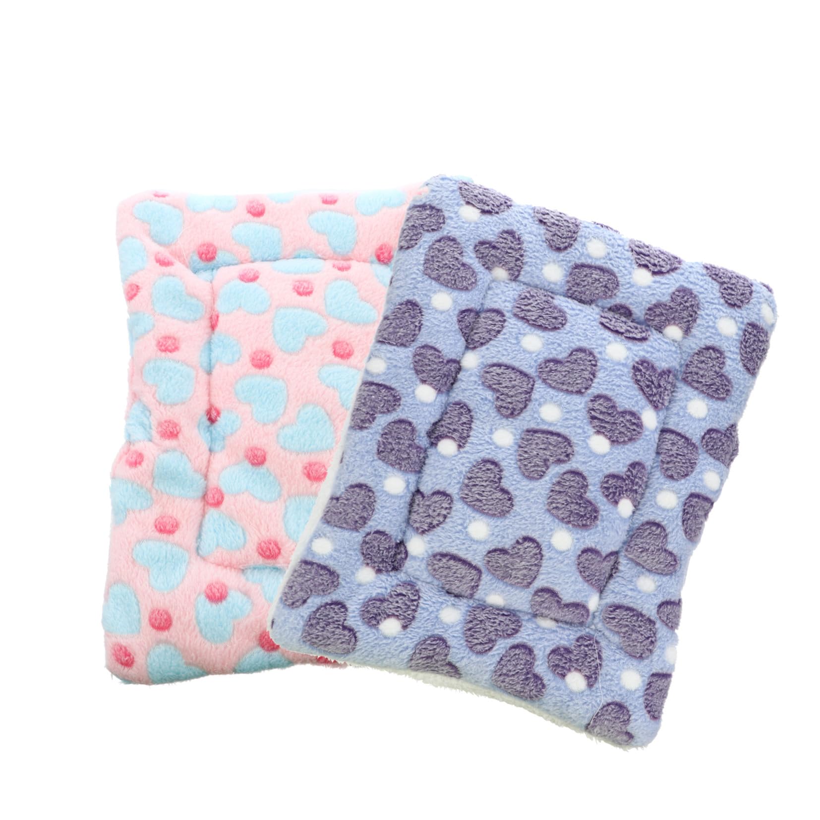 FUTUREORYY 2 Pack Pet Sleeping Mat Washable Warm Cushion for Dogs Cats Plush Blanket Bed Mat for Indoor Outdoor Use 14.96 X 11.02 X 0.98 in Pet Cushion for Crates Sofa Floor All Seasons