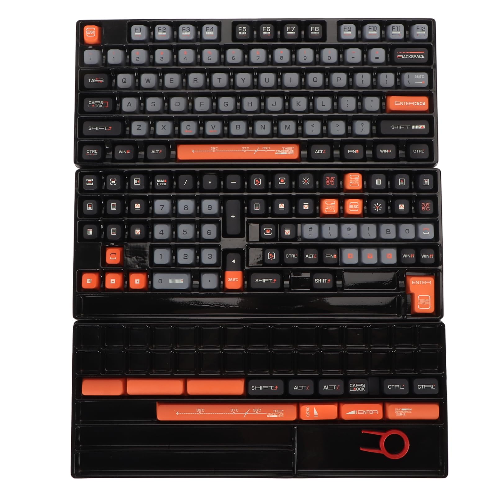 PBT Keycaps XDA Hauteur Cinq Faces Clavier Mécanique Sublimation Thermique 154 Touches