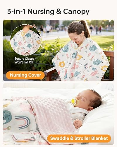 Miniatura 6 de Funda de asiento de automóvil infantil Winter Minky - Toldo para asiento de automóvil con apertura a presión, multiusos como funda de cochecito,