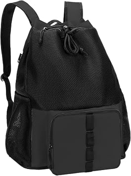 Fasrom Large Mesh Beach Backpack with Zipper Bottom for Men & Women | Breathable Fabric, Sandproof, Wet/Dry Storage Pocket, 33-Liter, for Swimming, Beach, Pool, Travel & Sports, Empty Bag Only