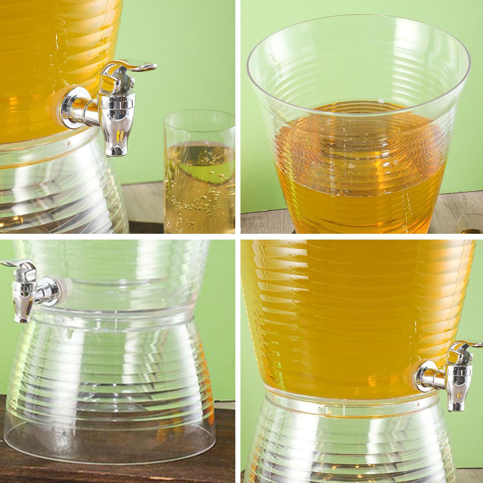 Distributore D'Acqua Per Feste Contenitore Secchio Con Rubinetto Per Succhi | Distributore Cocktail Birra Caffè Tè Vino Caraffe Secchi Rubinetto Succo Casa Cucina Dispensa R