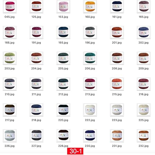 Miniatura 76 de golo Hilo de ganchillo para tejer a mano tamaño 30 hilo de tatuaje Hibiscus color-166 166-Hibiscu,oro 160,202 Azul Mar,203 Aguacate,206 verde,208