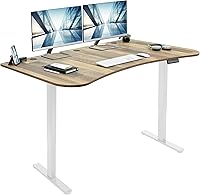 Vista 56 de VIVO DESK-KIT-E2B1B - Escritorio eléctrico de pie con motor doble, ajuste de altura de memoria, serie E2B, marco negro superior negro, DESK-KIT-E2B1B