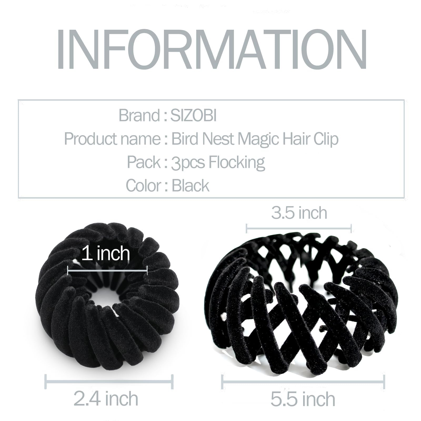 Bird Nest - Pinza mágica para el cabello, pinzas para el pelo de nido de pájaros para mujeres, pinzas para el pelo de nido de pájaros, accesorios para el cabello para mujer, moños, cola de caballo 2