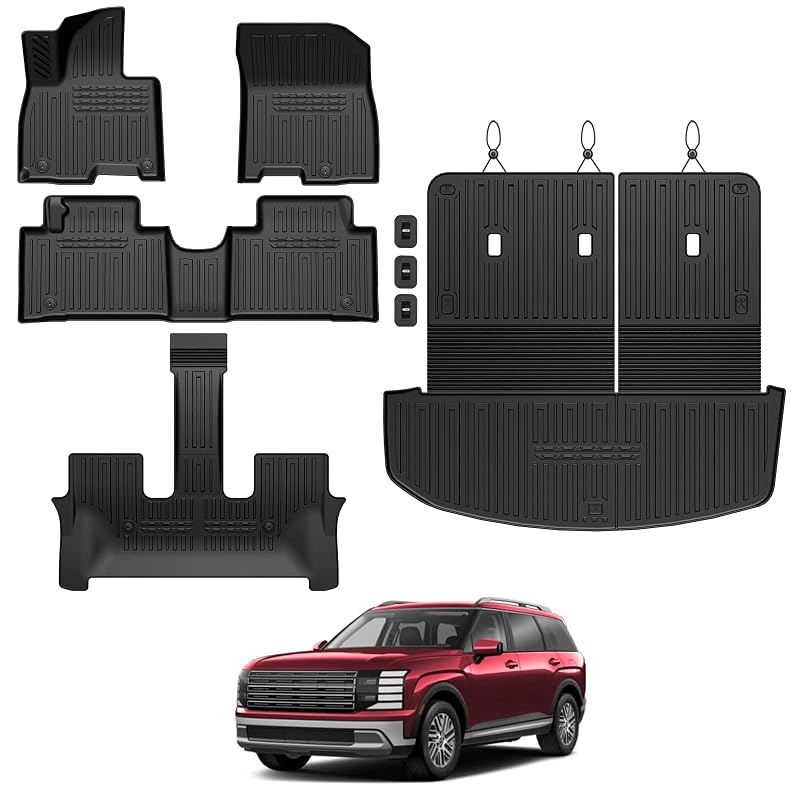 Kit de tapetes automotivos sob medida em TPE para Hyundai Palisade Hybrid 2026 e 2027 GALVAGNITE