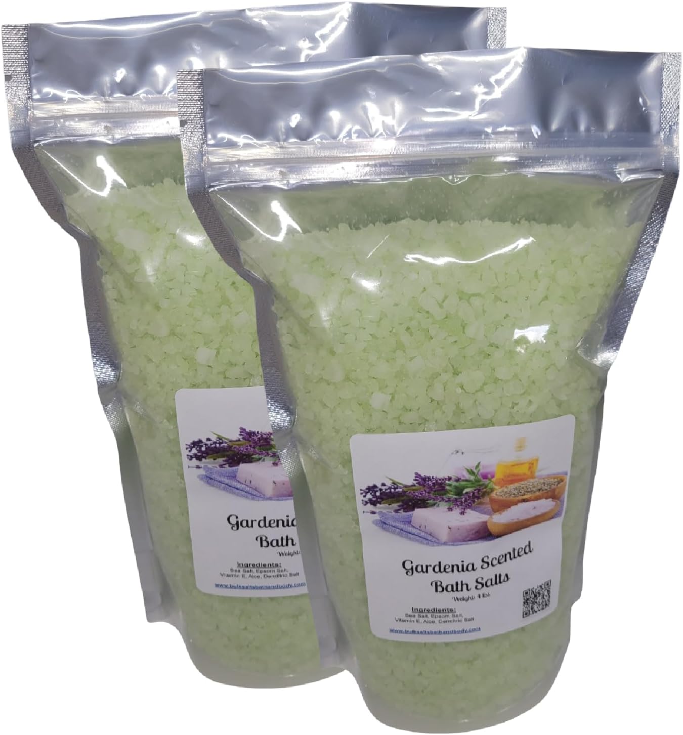 Bath Salts | 8lbs (2) 4lb Bags | Gardenia Scent 2