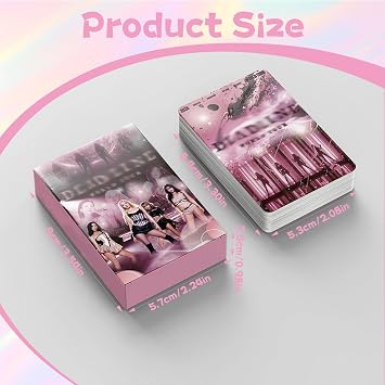 Blackpiink photocards 55pcs, Blackpiink Lomo Photo Album Cards | Blackpnk merchandise, as a birthday gift for fans (pink)