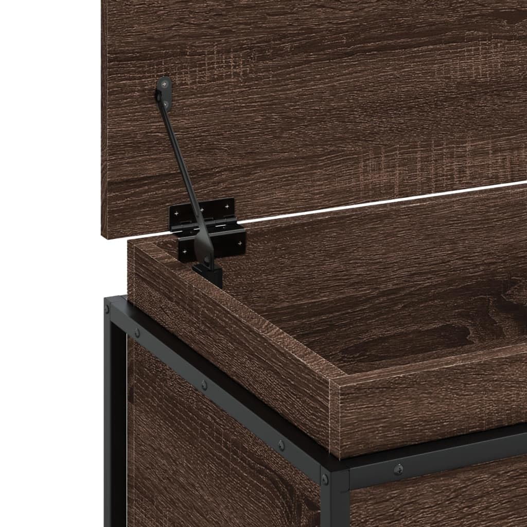 Aufbewahrungsbox mit Deckel Eichen-Optik 100x40x51,5 cm Ordnungsbox Aufbewahrung Organizer Kleideraufbewahrung zum Kleidung, Schlafzimmer, Haus, Büro