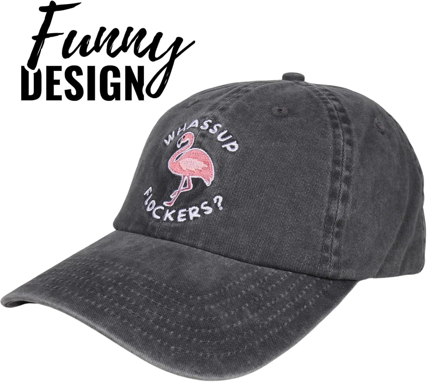 InnoBeta Flamingo Gifts for Women Flamingo Lovers, Adjustable Vintage Baseball Cap Washed Cotton Embroidered Hat