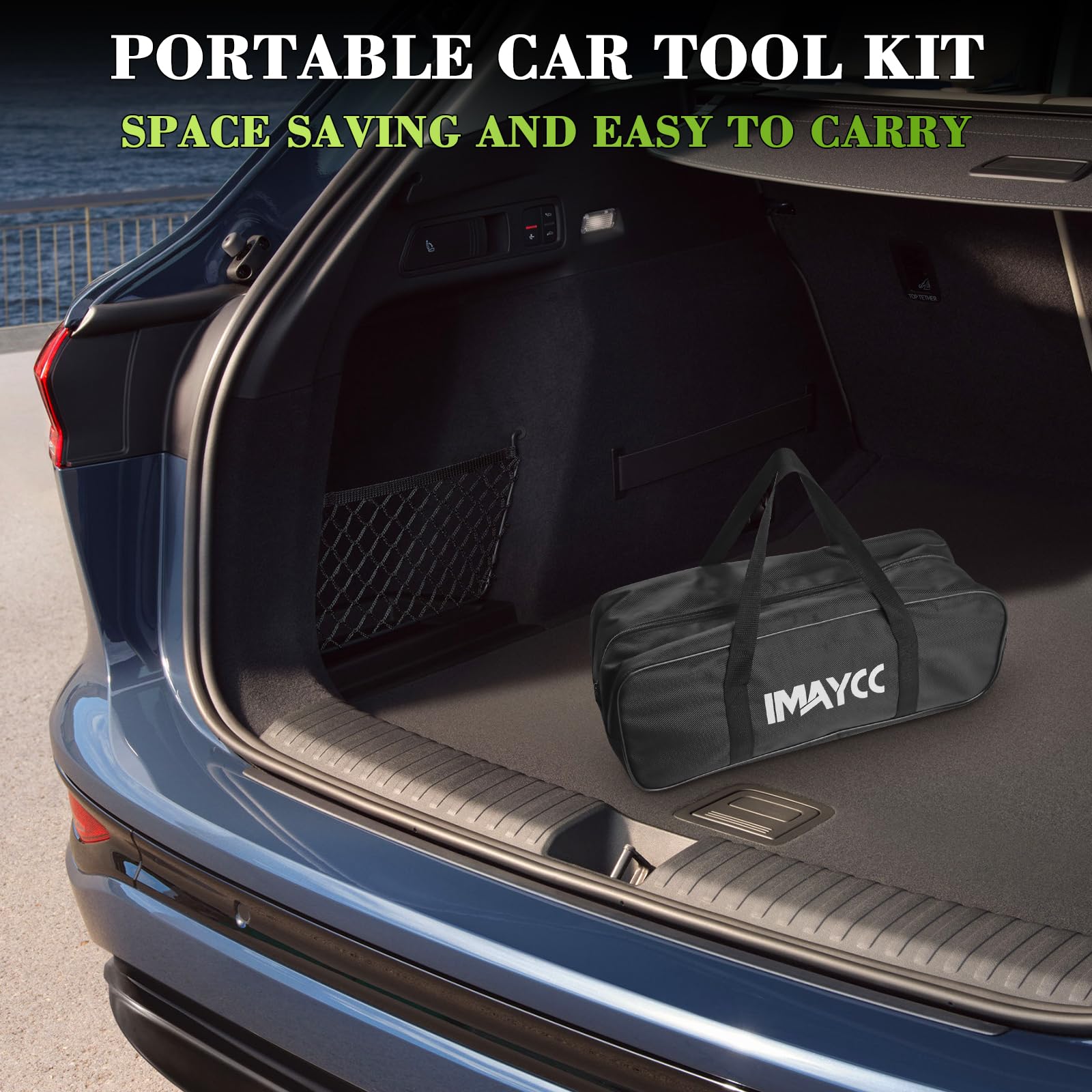IMAYCC Cric Per Auto 2.5T/2500kg, Cric Auto Con Universale Tampone In Gomma, Cric Portatile Per Auto Con Chiave Per Dadi Ruota, Kit Emergenza Auto Per SUV MPV Tesla,Manutenzione e La Riparazione