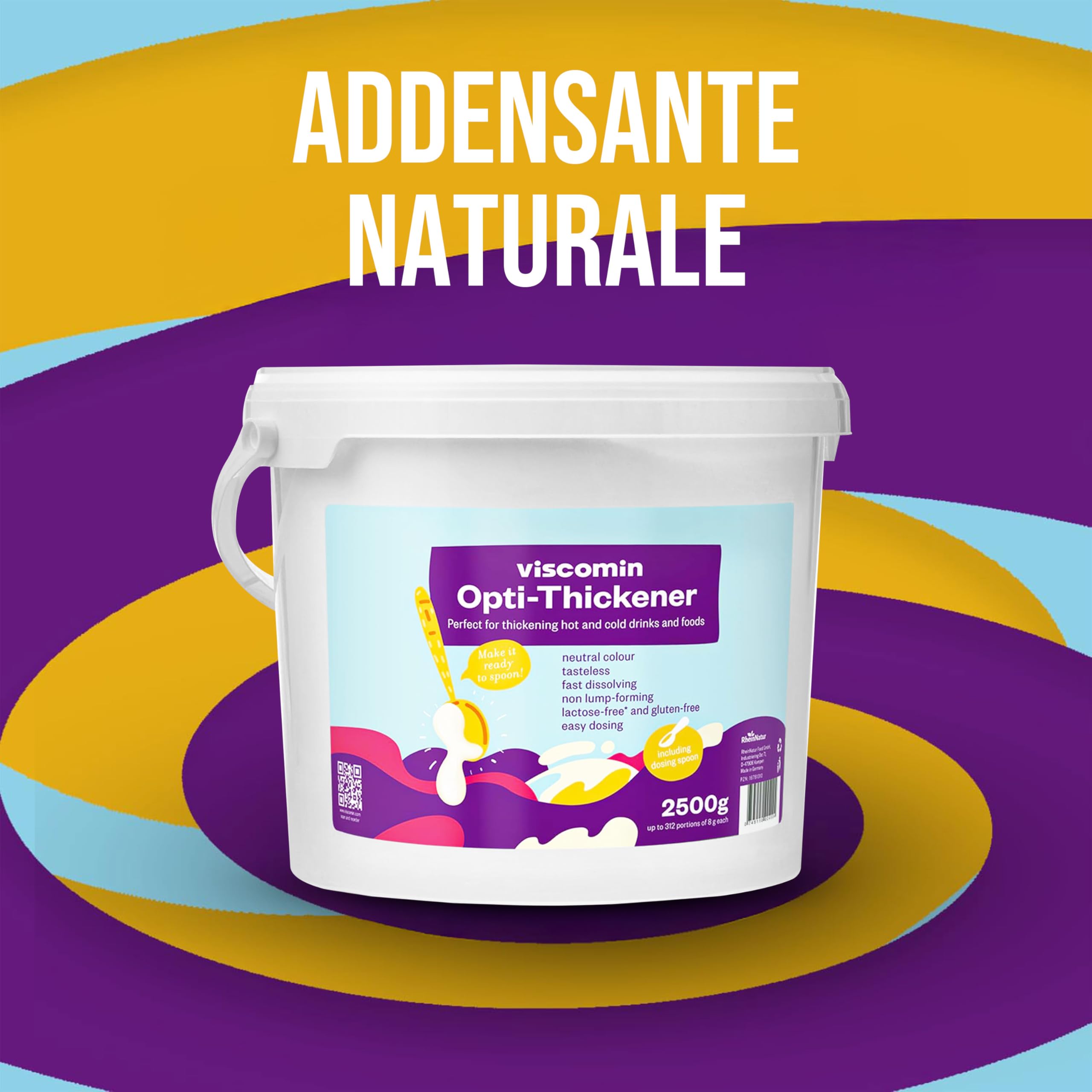 RheinNatur Viscomin Polvere addensante 2,5 chilogrammo - Polvere addensante naturale per bevande e alimenti