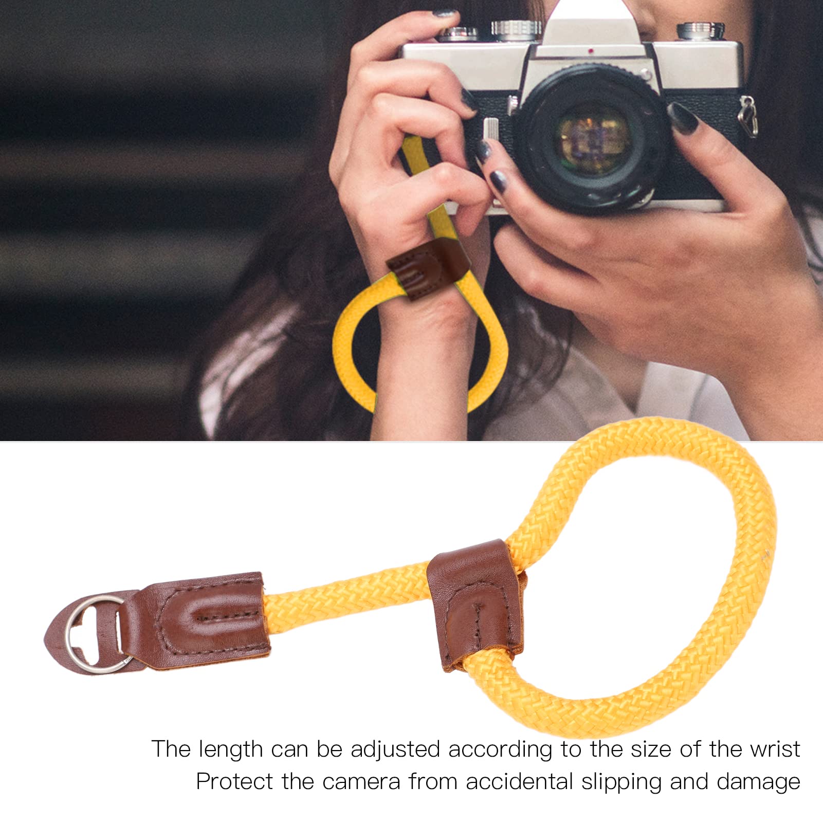 VKO Camera Polsband, Touw Camera Strap Pols voor kleine DSLR SLR Spiegelloze Camera's Hand Strap Rood