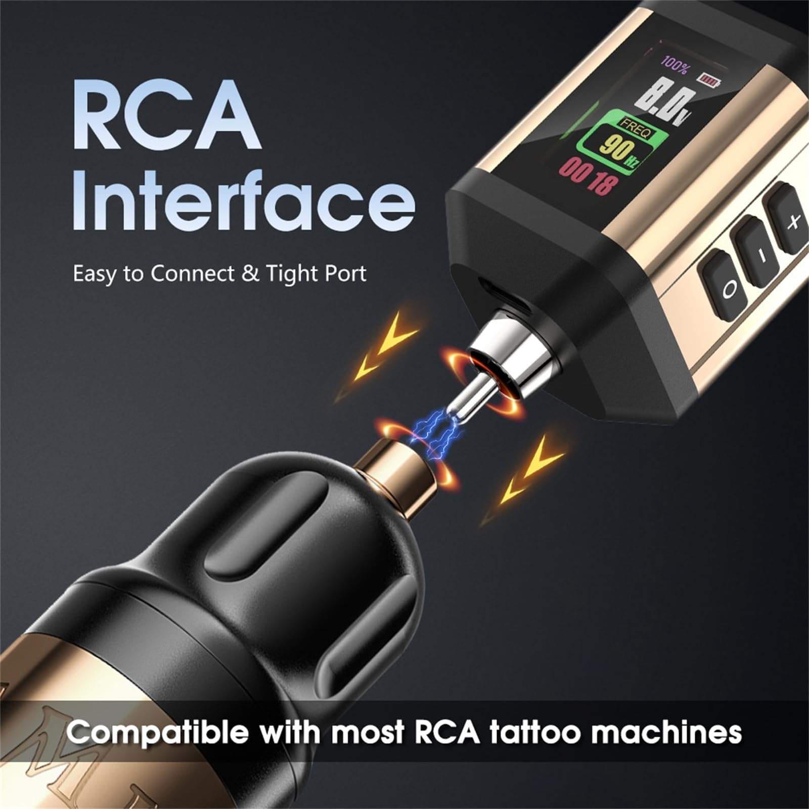 Tattoo Battery Power Supply Tattoo Machine Pen RCA Interface