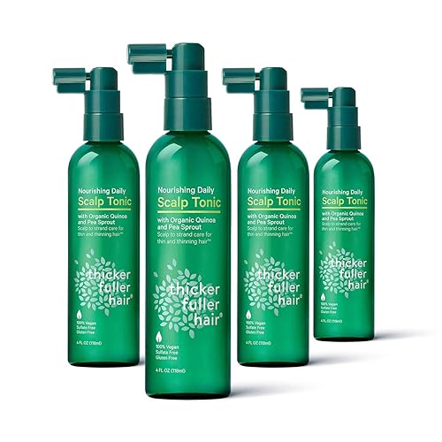 Miniatura 7 de Thicker Fuller Hair Tónico nutritivo diario para el cuero cabelludo, verde, 4 onzas líquidas (Tónico)