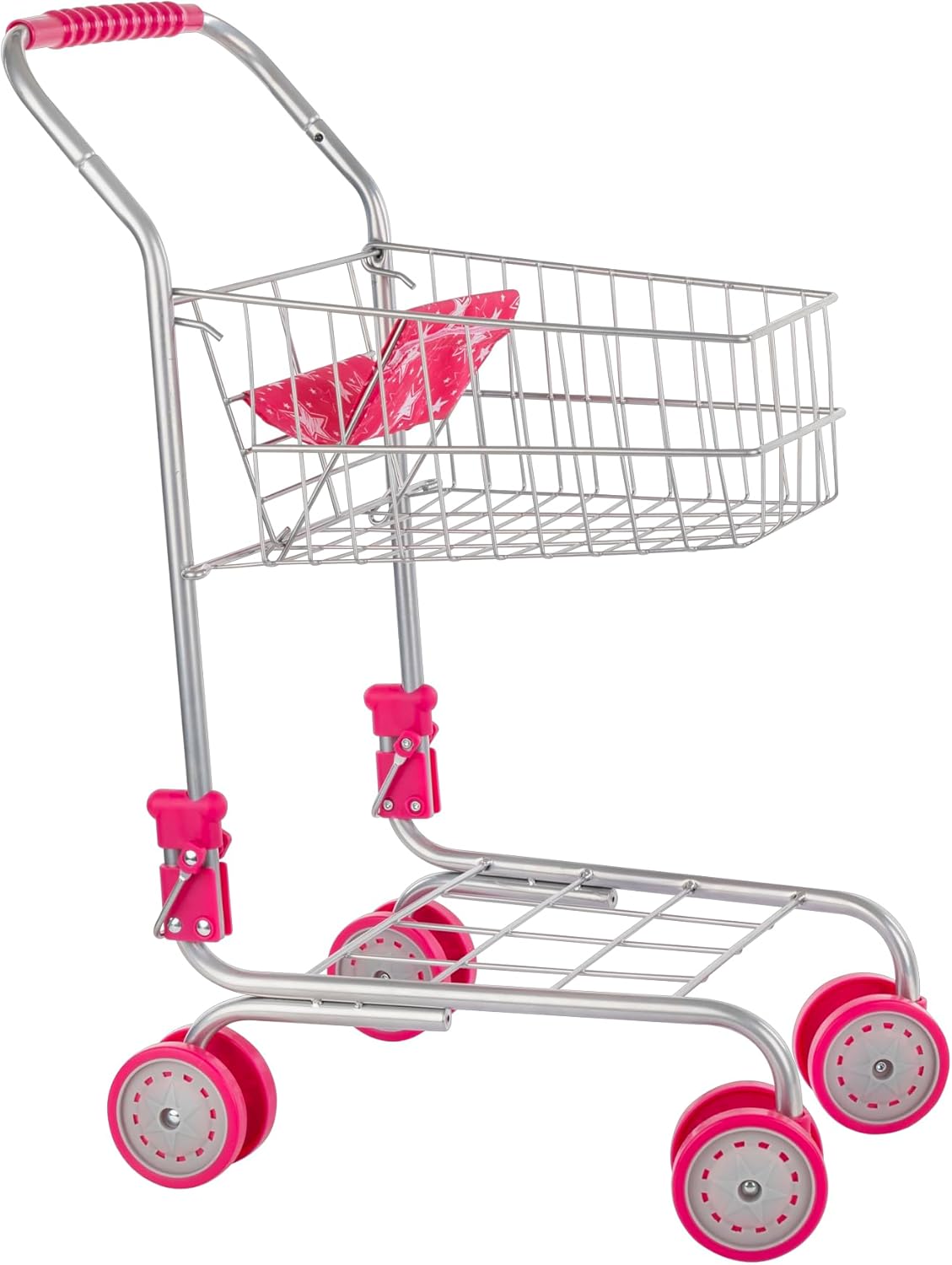 Idena 40250 Shopping Trolley, Pink/Silver